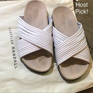 HP Loeffler Randall Petra Piped White Leather 7